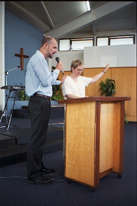 Pastor Jeff Murton of Riverside Elim Church, Auckland, NZ with Julie