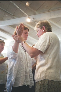 Julie praying for seeker, Auckland, NZ