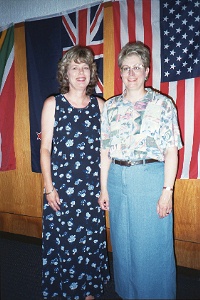 Julie with Virginia Martin of Valley Road Church, Auckland, New Zealand