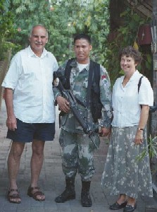 Keith & Mary Dyer with guard