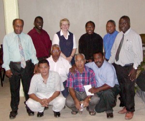 Julie and pastors in Honiara