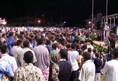 Hundreds were saved each night in the soccer stadium