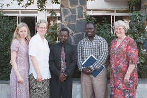 Julie & team with Pastor Patrick Musoke and Pastor Morris Bukenya