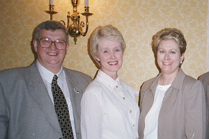 Julie with Frank Hartley & Carolyn Falconer of Revival Radio in Glasgow