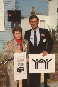 Julie with Millard Fuller, Founder & President of Habitat for Humanity