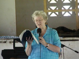 Carol Burstow reads from the Word