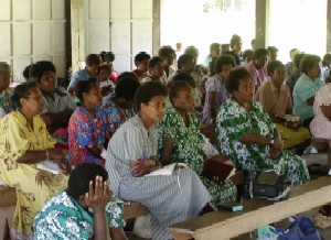 Women packed into the Vare to hear Bible teaching