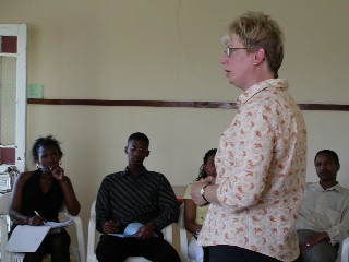 Julie teaching in Eastern Cape.